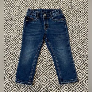🎉 NWOT! 🎉 Denim Brand 12-18M Slim Fit Blue Jeans. Adjustable waistband.